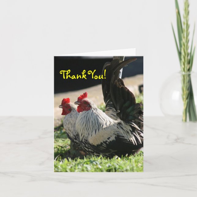 Thank You, Blank, Rooster You Card (Front)