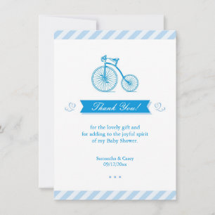 Thank You Blue Baby Shower Card