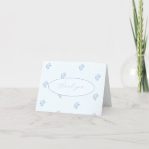 Thank you blue baby shower roses cards