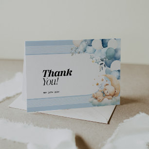Thank You Blue Boy Baby Shower Cards
