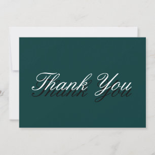 Thank You Blue Green Colour Minimalist Card
