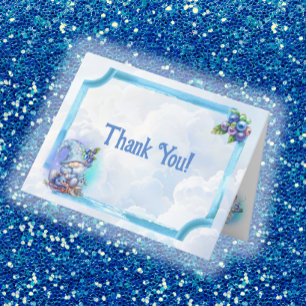Thank You Blueberry Gnome Baby Shower Card