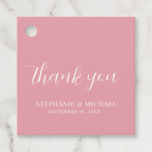 Thank You Blush Pink Wedding  Favour Tags