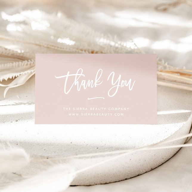 Thank You | Blush Small Business Business Card (Creator Uploaded)