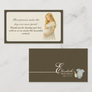 Thank You Boho Baby Shower blonde Mom to be Enclosure Card