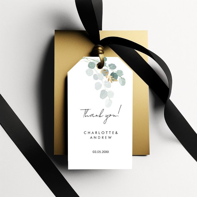 Thank you! Botanical, elegant, handwriting Gift Tags (Creator Uploaded)