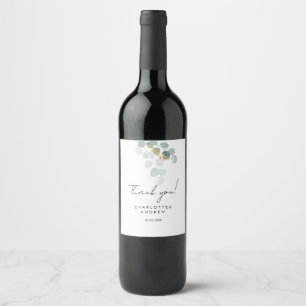 Thank you! Botanical, elegant, handwriting Wine Label