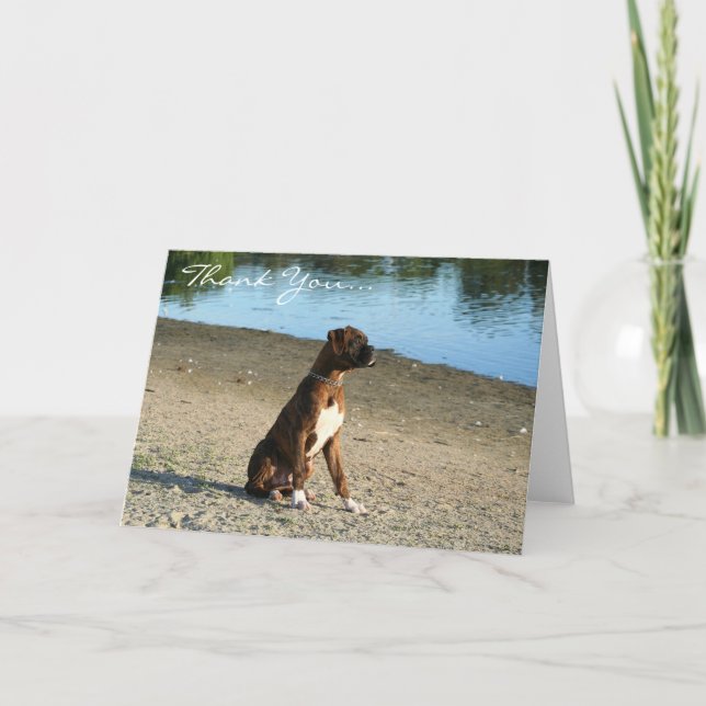 Thank You Boxer Puppy Greeting card (Front)
