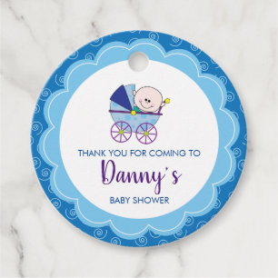 Thank you Boy Baby Shower Favour Tag