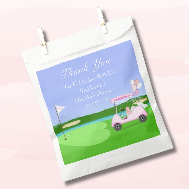 Thank You Bridal Golf Bridal Shower Brunch  Favour Bag (Creator Uploaded)