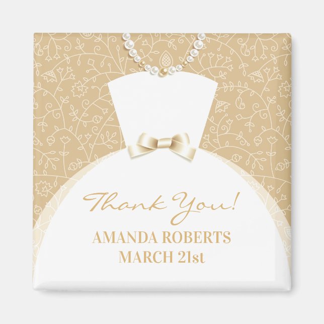 Thank You Bridal Shower Favours Magnet (Front)