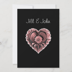  Thank You Bridal Shower Note Heart Wedding  Card