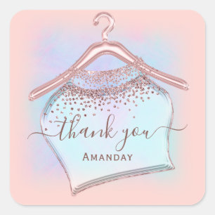 Thank You Bridal Shower Sweet 16th Boutique Square Sticker