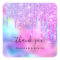 Thank You Bridal Sweet16th Glitter Holograph Drips