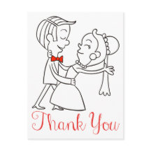 Thank You Bride And Groom Black And White Wedding