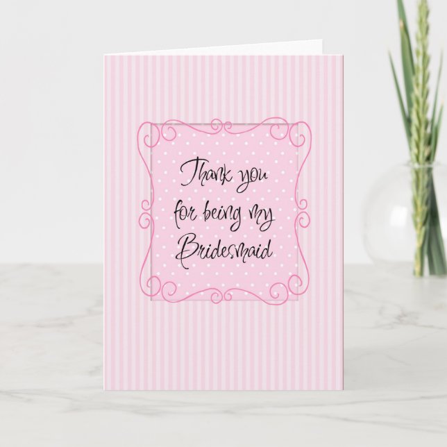thank you bridesmaid card (Front)