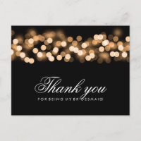 Thank You Bridesmaid Gold Hollywood Glam