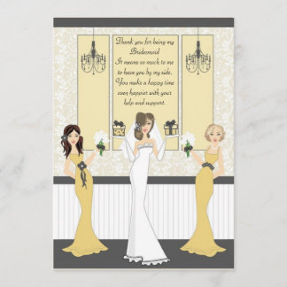 Thank you Bridesmaid Invitation
