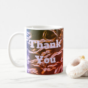 Thank You Bright Abstract Pink Purple Appreciation Coffee Mug