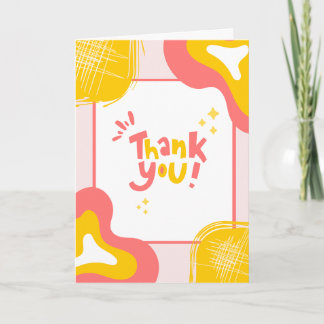 Thank You | Bright Modern Fun Colourful Abstract Card