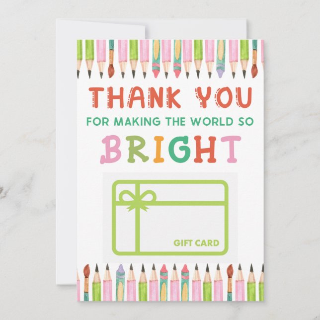 Thank You Bright World Gift Card Holder (Front)