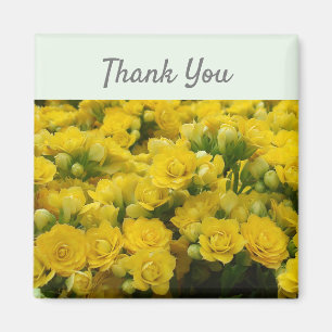 Thank You Bright Yellow Flower Photo Thanks Magnet