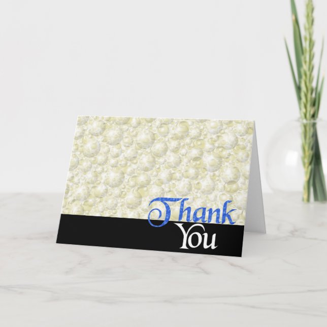 Thank You Bubbles Blue Card (Front)
