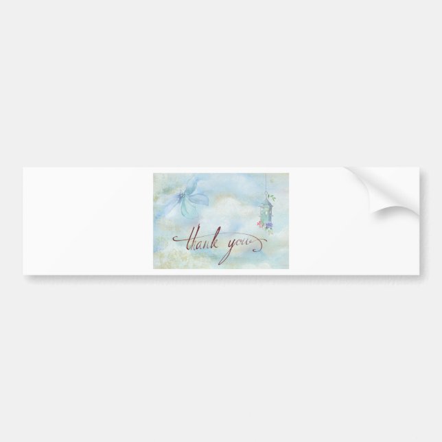 thank you bumper sticker (Front)