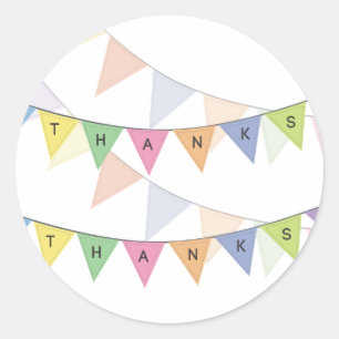 Thank You Bunting Banner Cupcake Topper Label