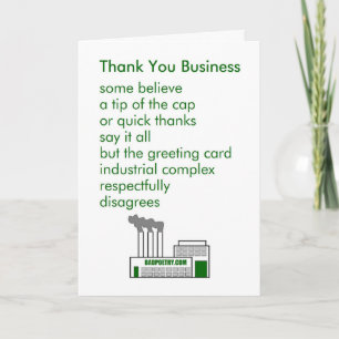 Thank You Business - a funny thank you