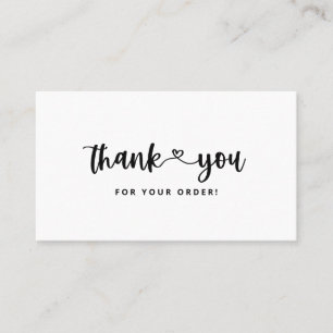 Thank You Business Cards Thank You Insert Cards
