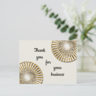 Thank You Business Gold Circles Customer Thanks Postcard