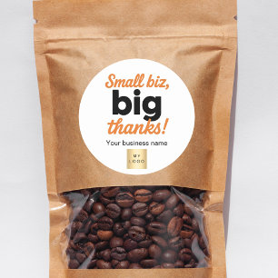 Thank you business logo classic round sticker