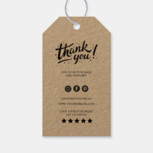 Thank You Business Logo Label Hang Tag