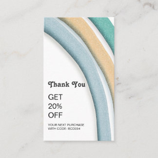 Thank You Business Logo Modern Store Discount Card