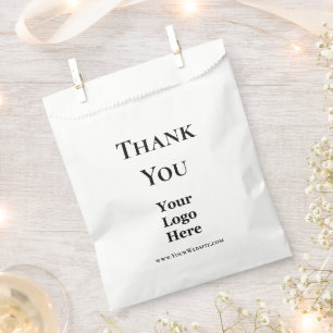Thank You Business Name and Logo Website Template Favour Bag