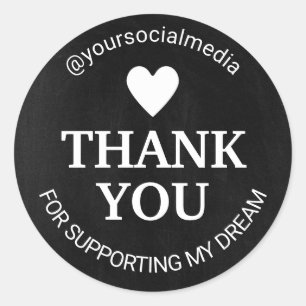 Thank You Business Package Envelope Classic Round Sticker