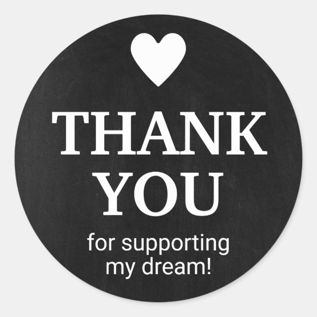 Thank You Business Package Envelope Classic Round Sticker (Front)