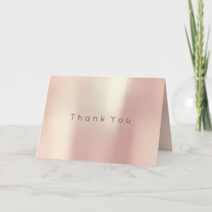 Thank You Business Pink Rose Gold White Minimal