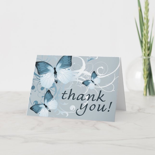 thank you : butterflies : card (Front)