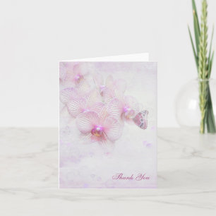 thank you-butterfly on orchid thank you card