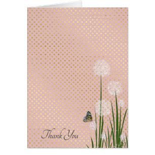thank you-butterfly on puff flower