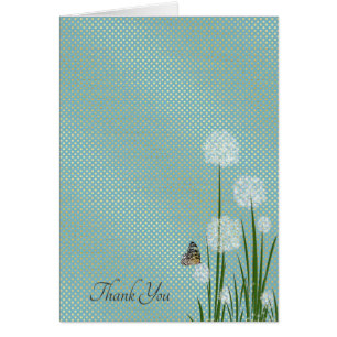 thank you-butterfly on puff flower