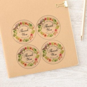 Thank You Butterfly Wreath Wedding or Shower Clear