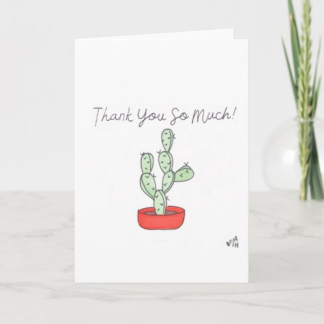 Thank You Cactus 5 Card (Front)