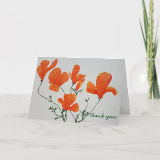 Thank you California Poppy Card