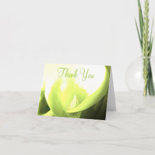 Thank You Calla Lily Yellow golden Lime Card