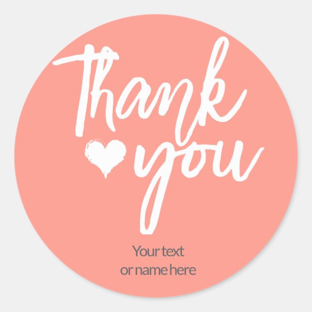 Thank you calligraphic sticker (Front)