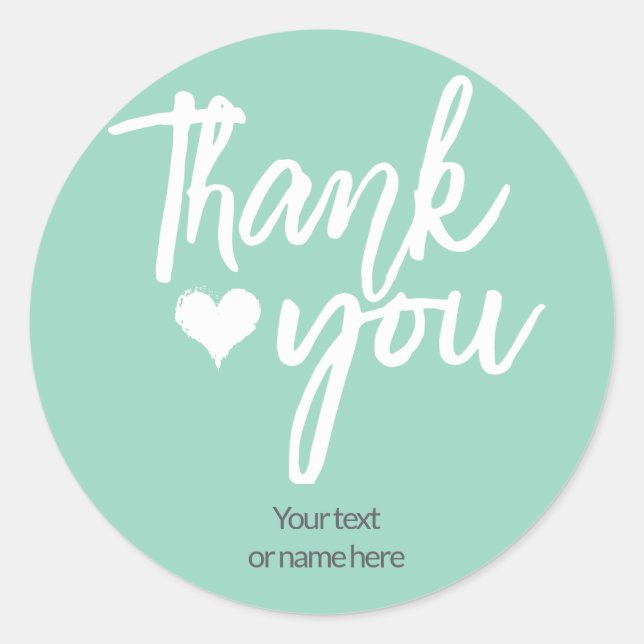 Thank you calligraphic sticker (Front)