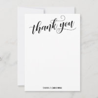 Thank You Calligraphy, Burgundy, Blush Roses